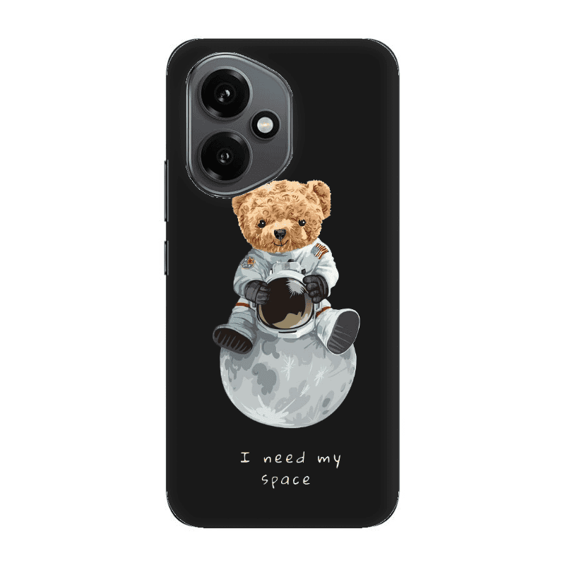 Honor Magic 400 Bear in space Black Colored Silicone TPU Θήκη